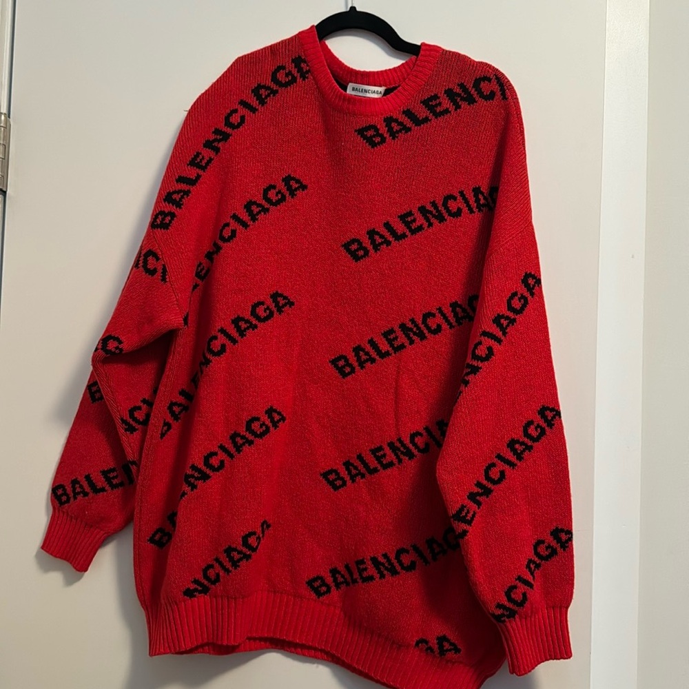 Balenciaga logo wool sweater